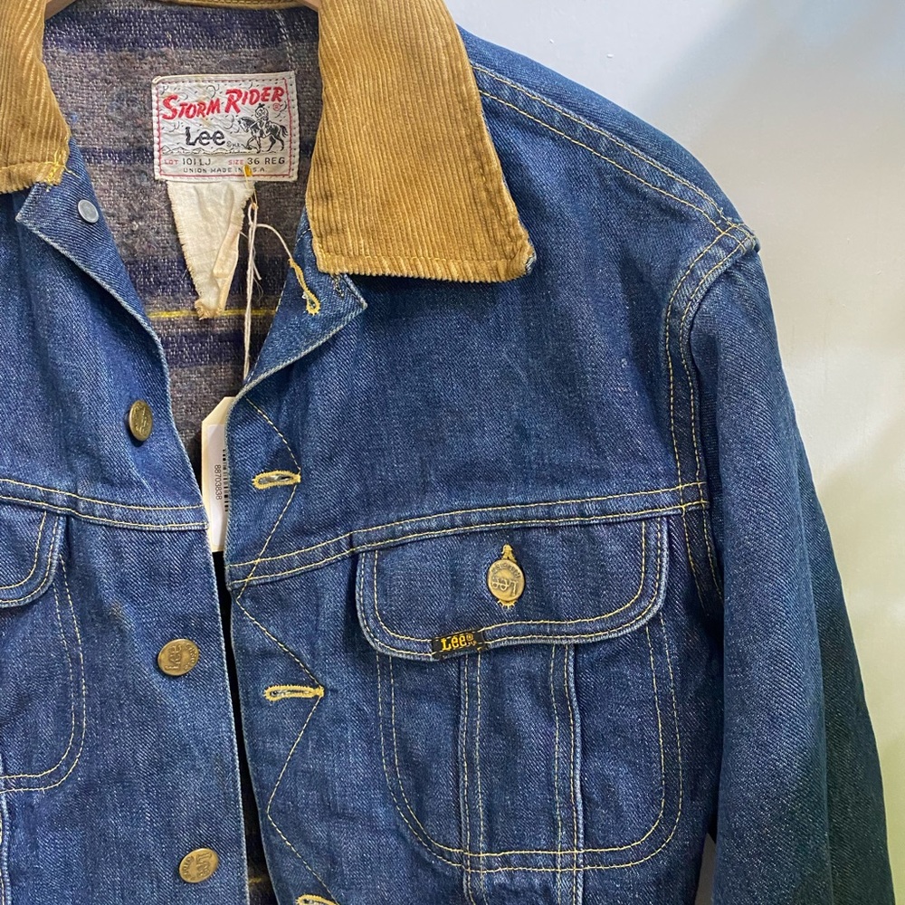 RARE Lee Vintage Storm Rider Blanket Denim Jacket